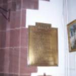 This photograph was taken in St Nicholas Church Tower, Whitehaven, Cumbria. On the wall is the Memorial Plaque for those parishioners who were casualties of World War Two. Below the Plaque is the Dunkirk Memorial Casket. It was presented by the 1940 Dunkirk Veterans Association.