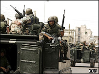 ارتش لبنان در خیابان های طرابلس