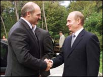 Aleksandr Lukaşenko ve Vladimir Putin