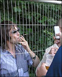 Ian Brown poses for a snap.