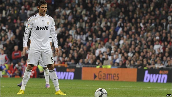 Cristiano Ronaldo in action for Real Madrid