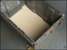A large vat of custard