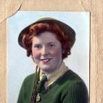 Irene Johnson (nee Mitchell) in the Land Army, Dorset.