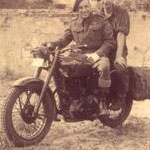 My friend and me on the motorbike. My friend and me on the motorbike.