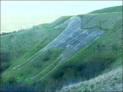 Re-painting Westbury White Horse 