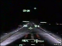 Visão do cockpit da nave