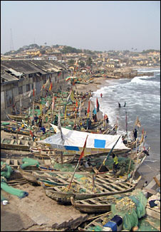 Fishing village in Ghana