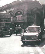 Austin 60 taxi outside York station