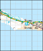 A map of the Rye area showing the predicted effect of a five metre rise in sea level