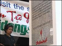 Bia tưởng niệm thuyền nhân ở Bidong