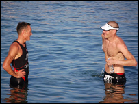 Clements and Pitcher cool after triathlon