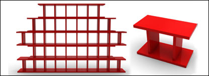 Ya bookshelf and stool (c) Lao Jianhua