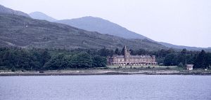 Kinloch Castle from the ferry. Picture courtesy KCFA
