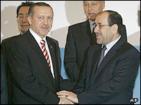 اردوغان (چپ) و مالکی