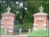 Brick gates of Basildon Park