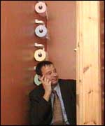 Chris Jackson on the toilet