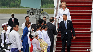 奧巴馬抵達仰光