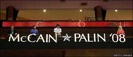 Cartaz na convenção republicana