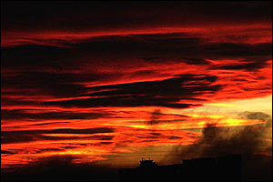 غروب آفتاب در اسلو،عکس از امير ميرزايی