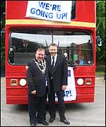 The mayor, Malcolm MacMillan with Colin Lippiatt