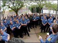 The Navy at work at Mythe water treatment plant