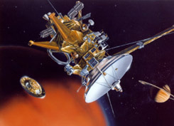 Image: NASA/JPL/Caltech The Huygens probe separating from the Cassini spacecraft