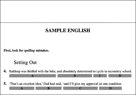 exam question English