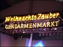 German Christmas market sign