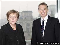 Angela Merkel e Tony Blair