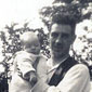 Baby Jim held by his father - Bertie Kelly
