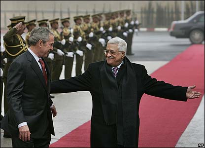 George Bush và Mahmud Abbas