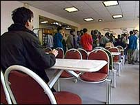 İngiltere'de bir merkezdeki sığınmacılar