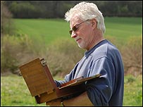 Tony Williams at work in the Devon countryside