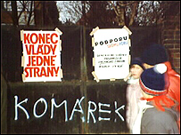 Revoluce. Zdroj fota: http://www.joewein.de/praha89.html