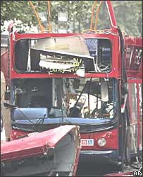 بمب گذاری در اتوبوس لندن