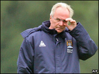 Sven Goran Erikkson, huấn luyện viên đội Manchester City