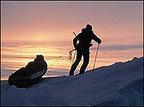 Pen Hadow on the polar ice