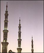 Minarets at dusk