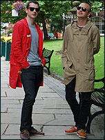 Phil and Saunders from the band at St Pauls Square