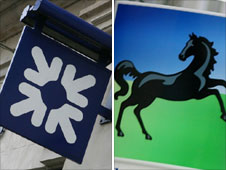 RBS and Lloyds banks logos