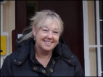 Liz Kershaw standing outside HMP Onley