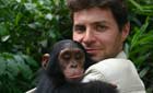 Steve Leonard and baby chimp © Steve Leonard