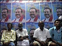 Posters of President Rajapaksa (file photo)
