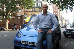 Keith Johnston and the g-wiz.