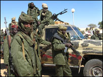 चाड में विद्रोही सैनिक