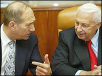 Ehud Olmert ve Ariel Şaron