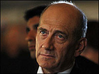 O premiê israelense Ehud Olmert
