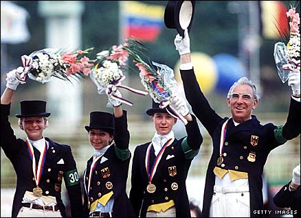 Germany's Dr Reiner Klimke (right) has won more Olympic equestrian gold medals than any other rider