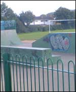 Graffiti on the skate park