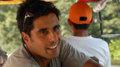 Zubin on the boat journey